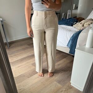 Aritzia Cream Wide Leg Pants